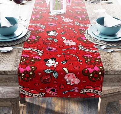 Mouse Valentine Treats Table Runner