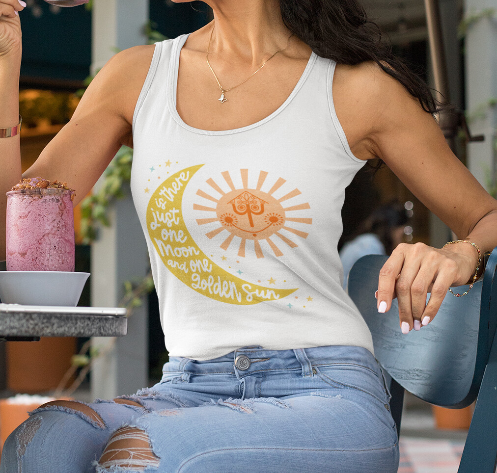 One Golden Sun Small World Women&#39;s Tank Top