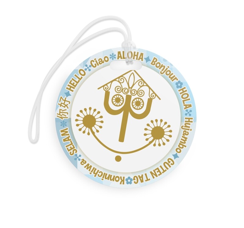 Hello Small World Acrylic Luggage Tag