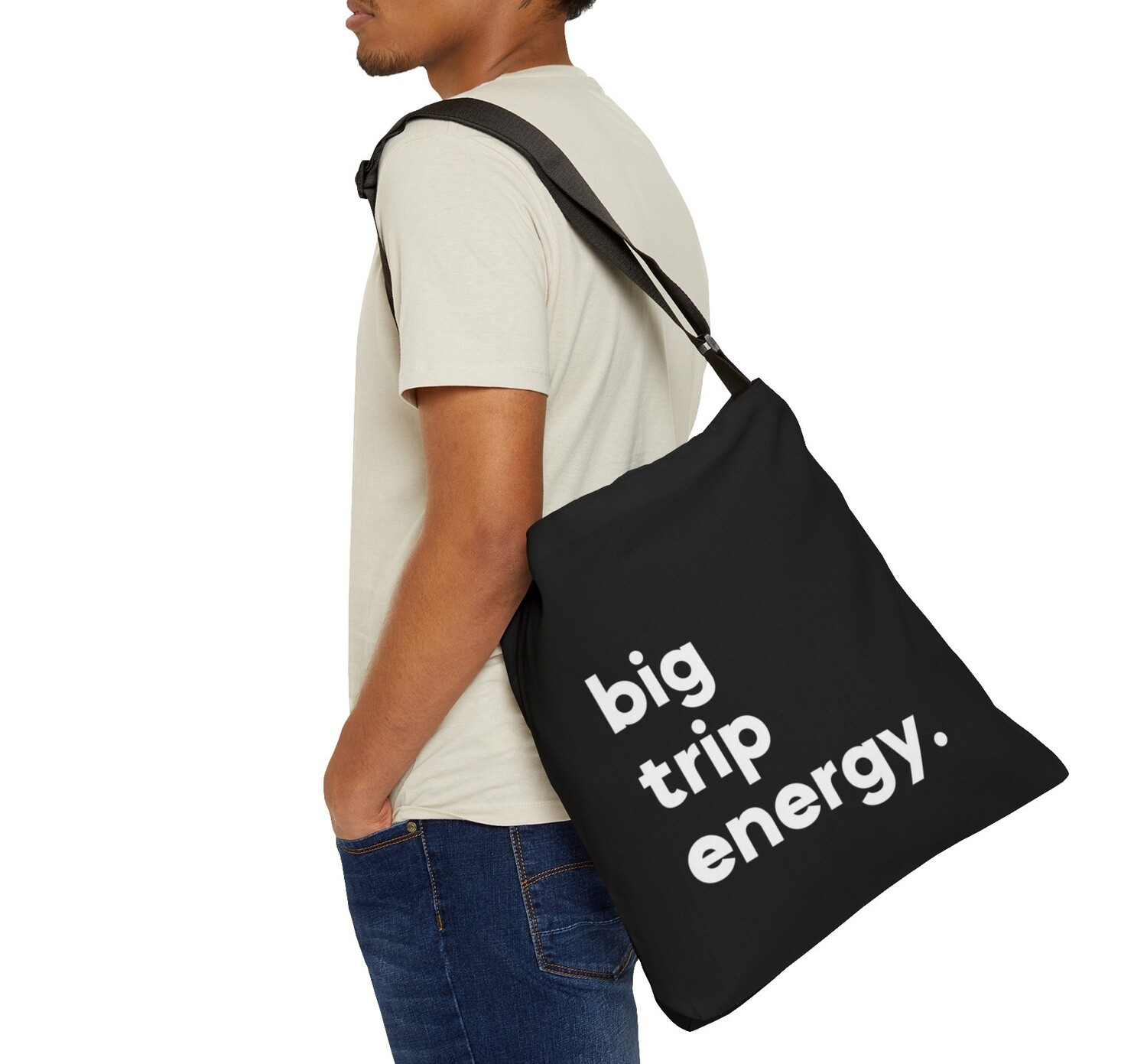 Big Trip Energy Zippered Adjustable Tote