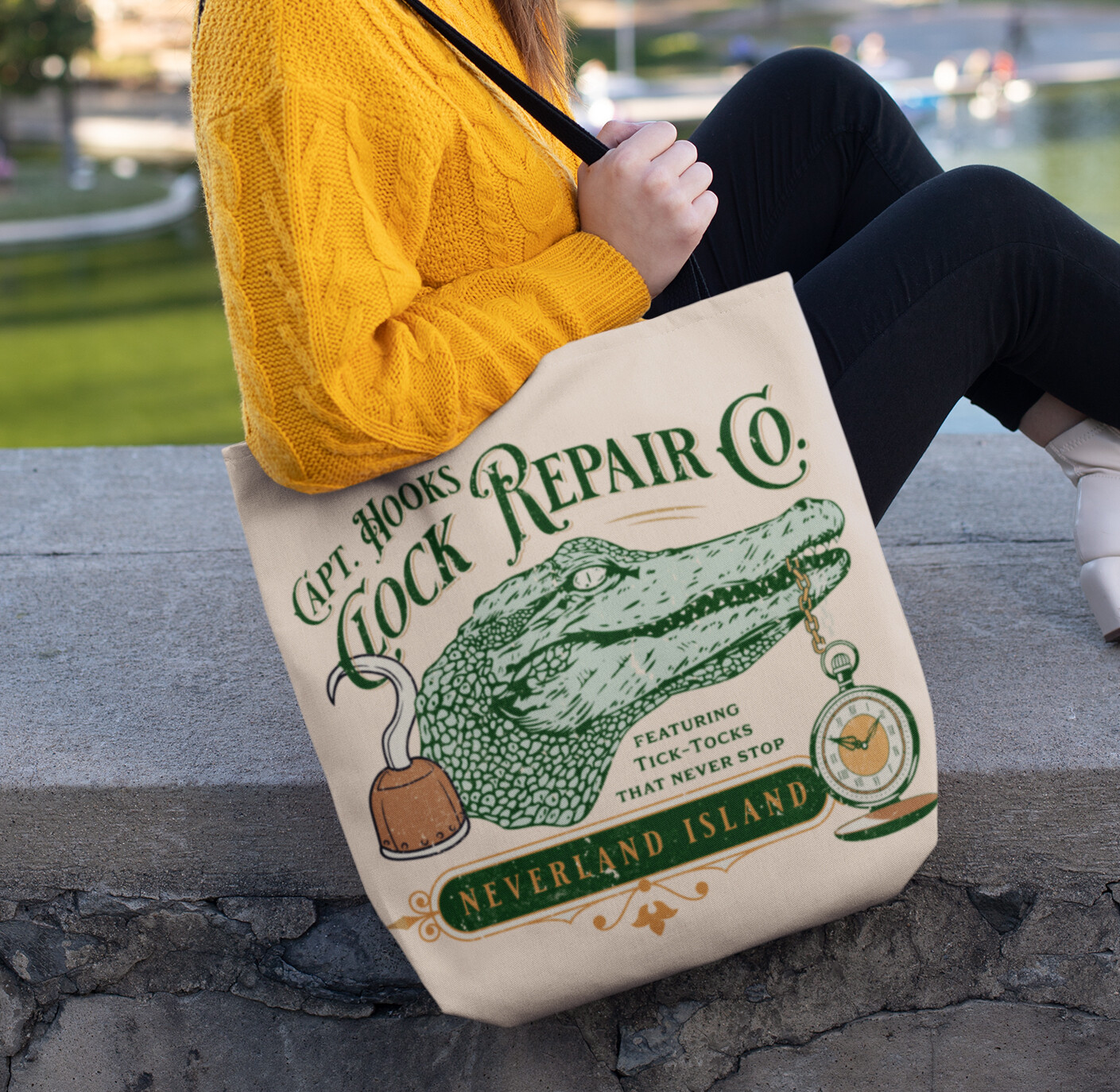 Captain Hook Clock Repair Tote Bag