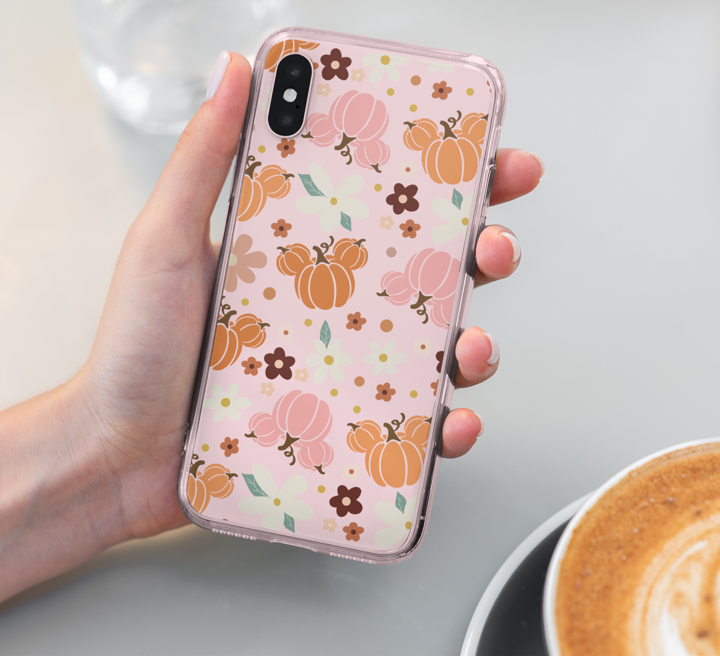 Mickey Pumpkins Clear Phone Case