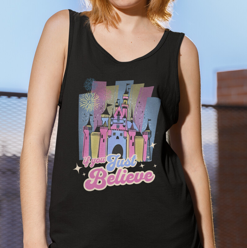 Just Believe Castle Unisex Tank Top