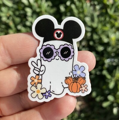 Little Booskateer Mickey Ghost Sticker