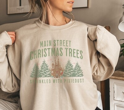 Main Street Christmas Trees Sweatshirt