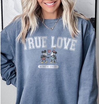 True Love Mickey Minnie Unisex Sweatshirt