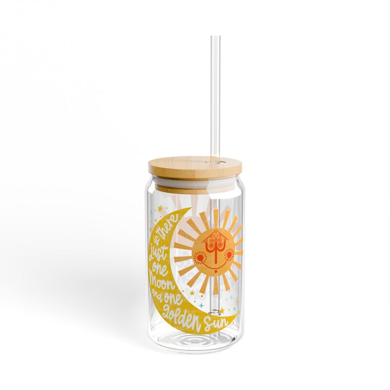 One Golden Sun 16 oz. Glass Tumbler