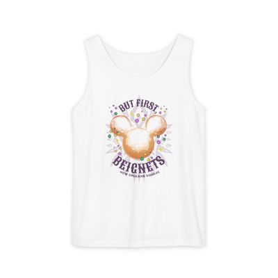 But First Beignets Unisex Tank Top