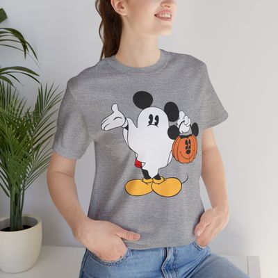 Mickey Ghost Front and Back Unisex T Shirt