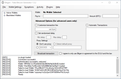 Fake Bitcoin Transaction Sender Software