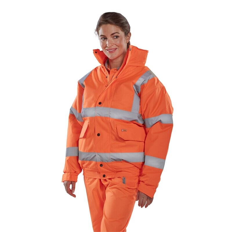 High Visibility Bomber Jacket Orange (Various Sizes)
