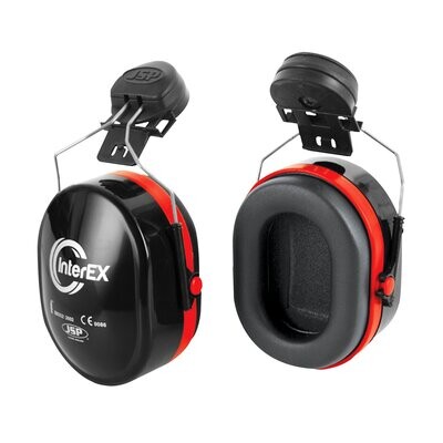 InterEX Helmet Mounted Ear Defenders (Black SNR28)