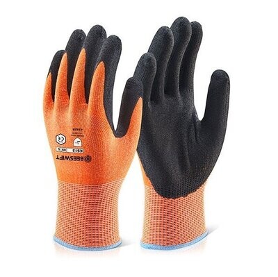 Kutstop Micro Foam Nitrile Cut 3 Amber Gloves (Various Sizes)