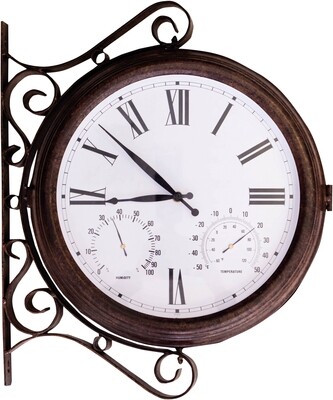 Double Sided Outdoor Station Clock