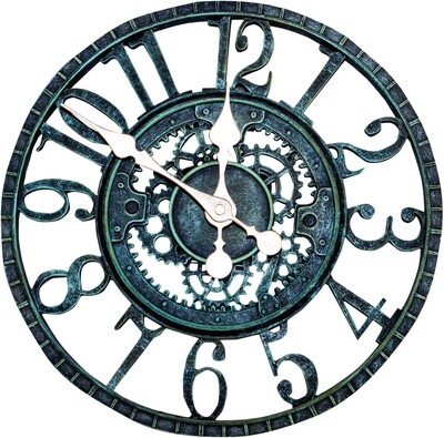 Vintage Open Face Design Outdoor Clock