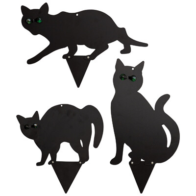 Garden Life-Sized Decoy Cat (Pack of 3)