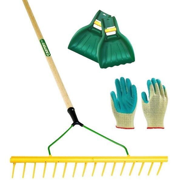 16 Tooth Polypropylene Landscaping Rake Set