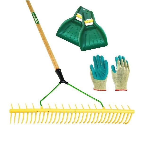 32 Tooth Polypropylene Landscaping Rake Set