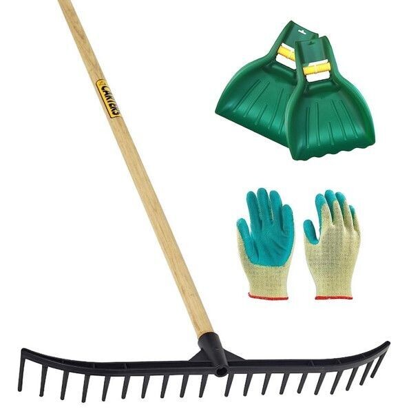 20 Tooth Black Polypropylene Bunker Rake Set