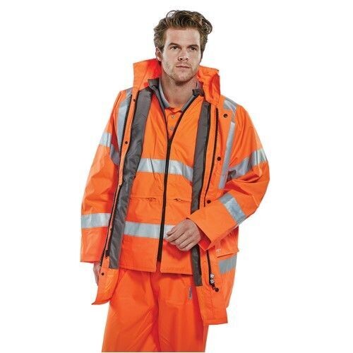 4 in 1 Traffic Jacket & Bodywarmer Orange (Various Sizes)