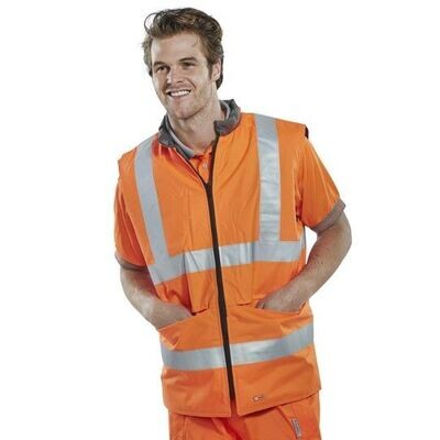 Hi Vis Reversible Bodywarmer Orange (Various Sizes)