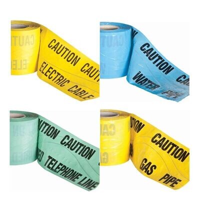 Underground Detectable Warning Tape 150mm x 100m (Various Types)
