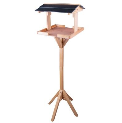 Free-Standing Wooden Bird Feeding Table