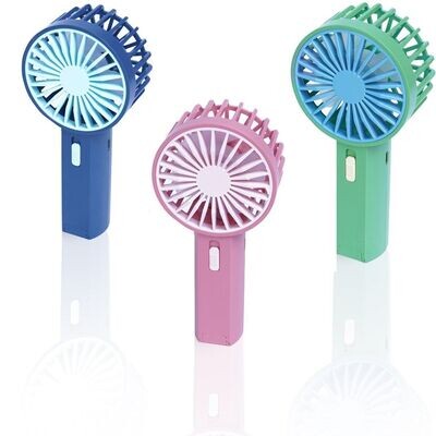 USB Rechargeable Hand Held Fan With Strap (Various Colours)