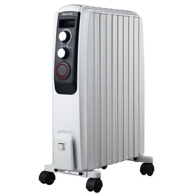 Portable 8 Fin Oil Filled Radiator (Various Colours)