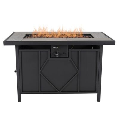 Rectangular Gas Flame Outdoor Fire Pit Table