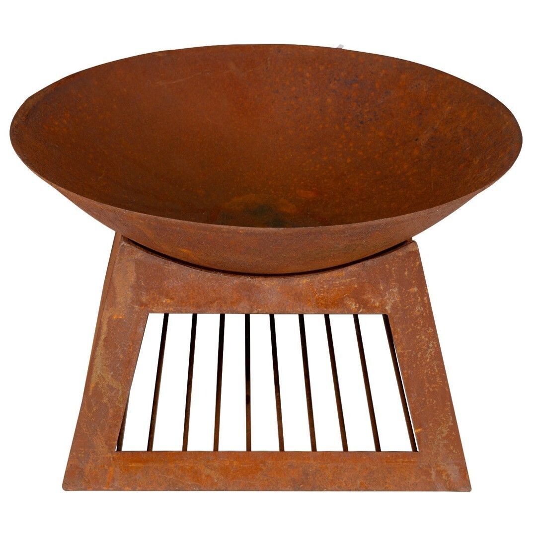 Rust Effect Round Outdoor Garden Fire Pit