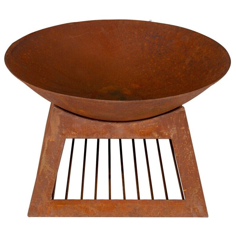 Rust Effect Round Outdoor Garden Fire Pit