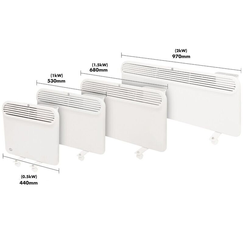 Wall and Floor Mounting Programmable Panel Heater (Various Sizes)