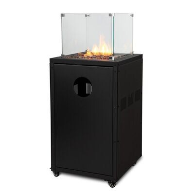 Glass Flame Gas Patio Heater With Glass Stones
