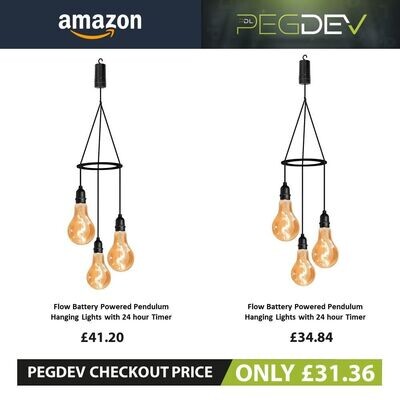 Flow Battery Powered Pendulum Hanging Lights with 24 hour Timer