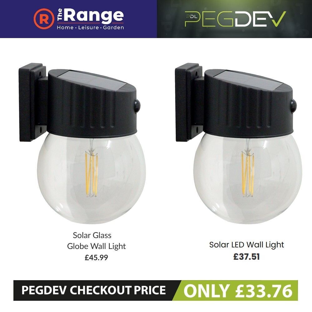 Solar LED Wall Light with Standby Mode & PIR 300 Lumen