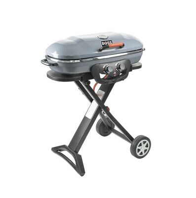 Portable 2 Burner Gas BBQ Grill with Trolley