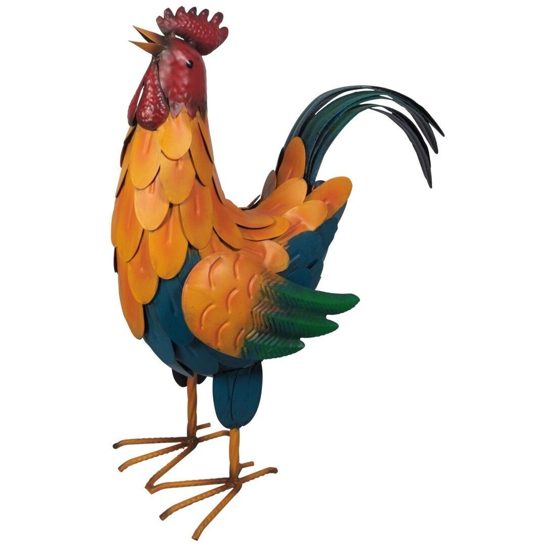 Metal Cockerel Garden Ornament (46cm)