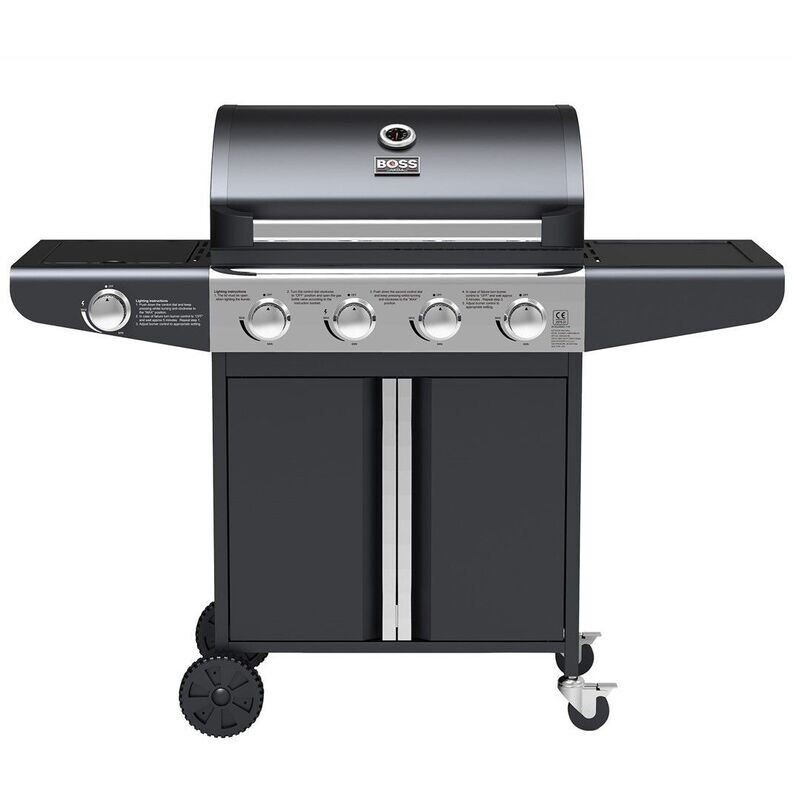 Premium 4 Burner Gas BBQ Grill (Various Colours)