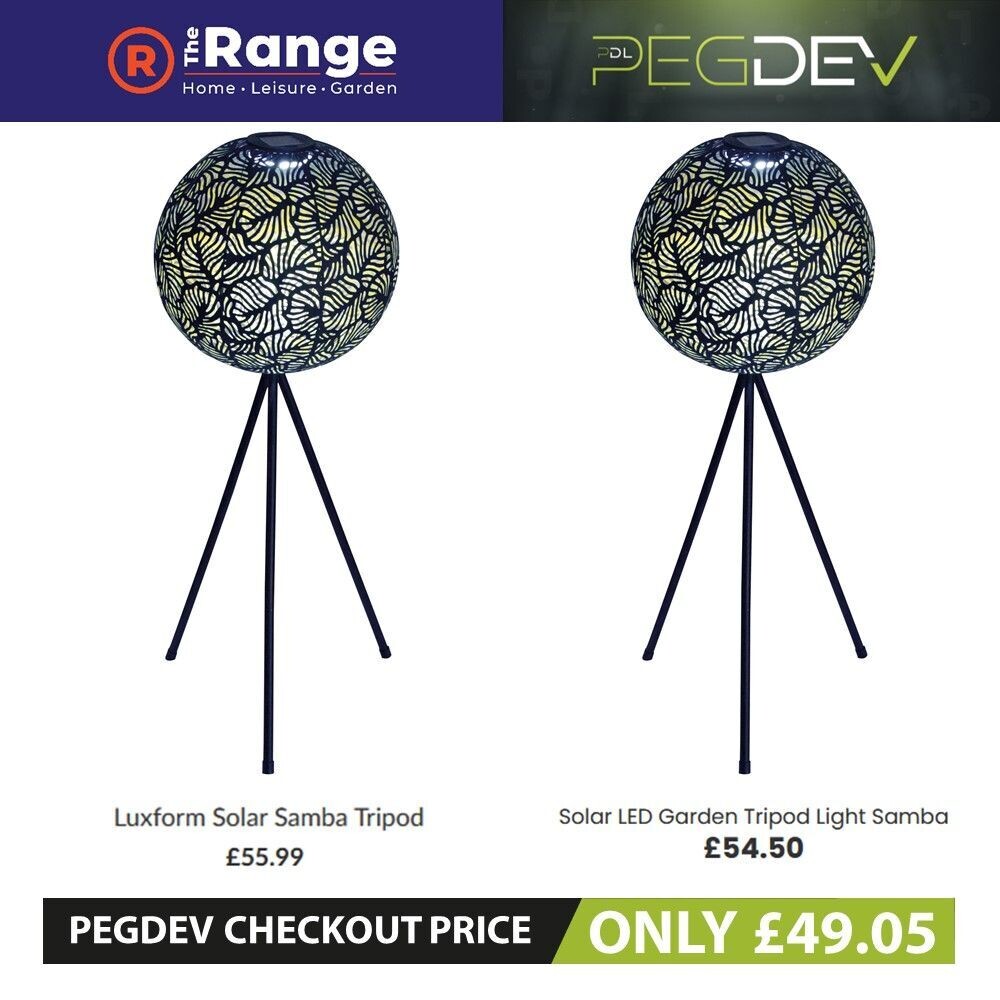Solar LED Garden Tripod Light Samba