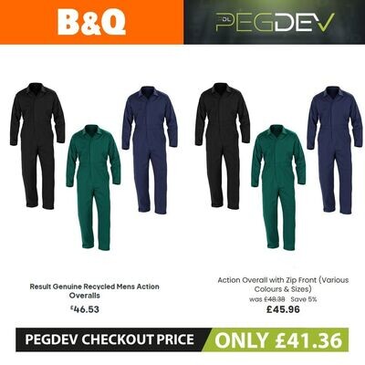 Action Overall with Zip Front (Various Colours & Sizes)