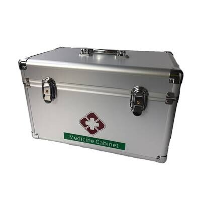 Large Aluminium First Aid Case (Empty) - Lockable Portable Box