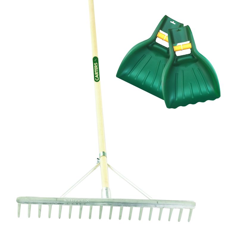 18 Tooth Aluminium Landscape Rake with Leaf Scoop Grab Hands