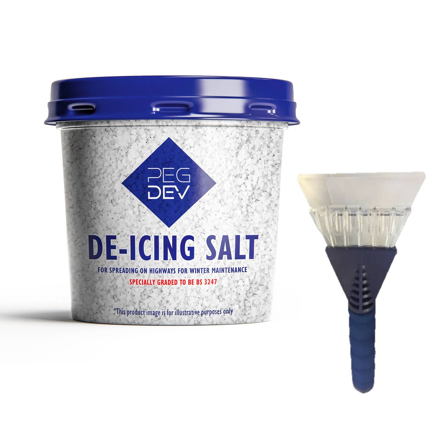 Premium White De-Icing Salt - Car Window Scraper Included