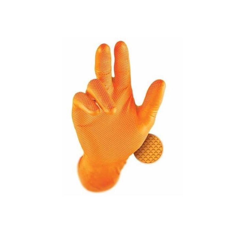 Premium Orange Nitrile Gloves (Various Sizes)