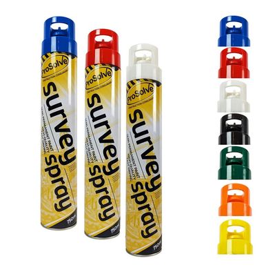 Multi Coloured Survey Line Marker Aerosol Spray | Highly Pigmented, Pack Quantity: 3