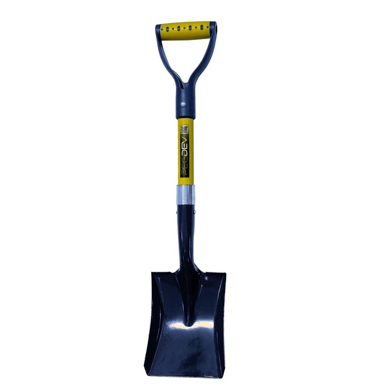 Winter Micro Snow Shovel with Fibreglass Handle, 27.5”  Durable and Compact Snow Shovel for Clearing Paths, Driveways, and Emergency Use