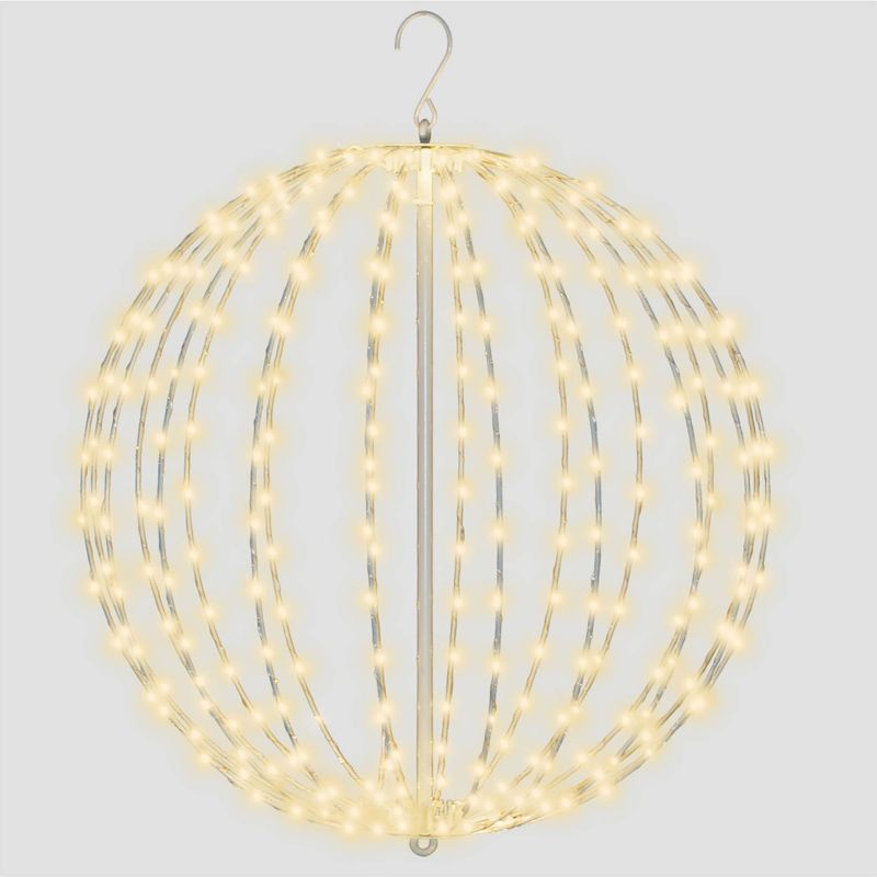 Enchanting Pre Lit 50cm LED Sphere with 320 Warm White Micro LEDs, 5m Lead, Timer Function, Perfect for Indoor & Outdoor Holiday Décor