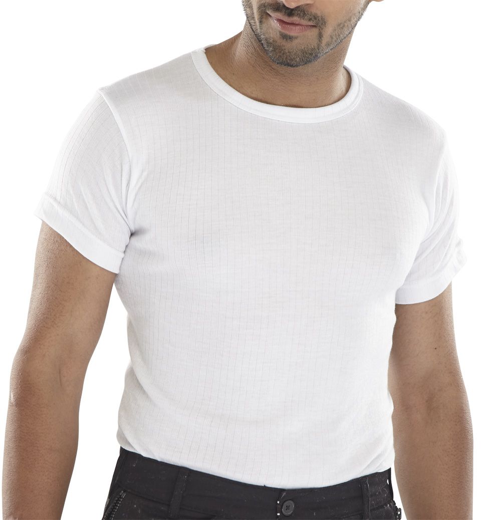 Themal Vest Short Sleeve White