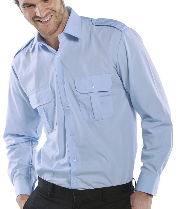Pilot Shirt Long Sleeve Blue
